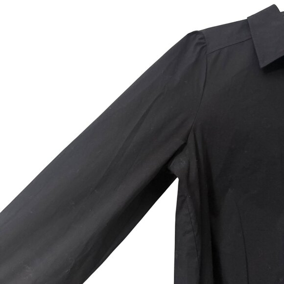 Tuckernuck Callahan Black Ruffle Hem Shirt Dress Long Sleeve Womens Size Medium - Picture 4 of 7